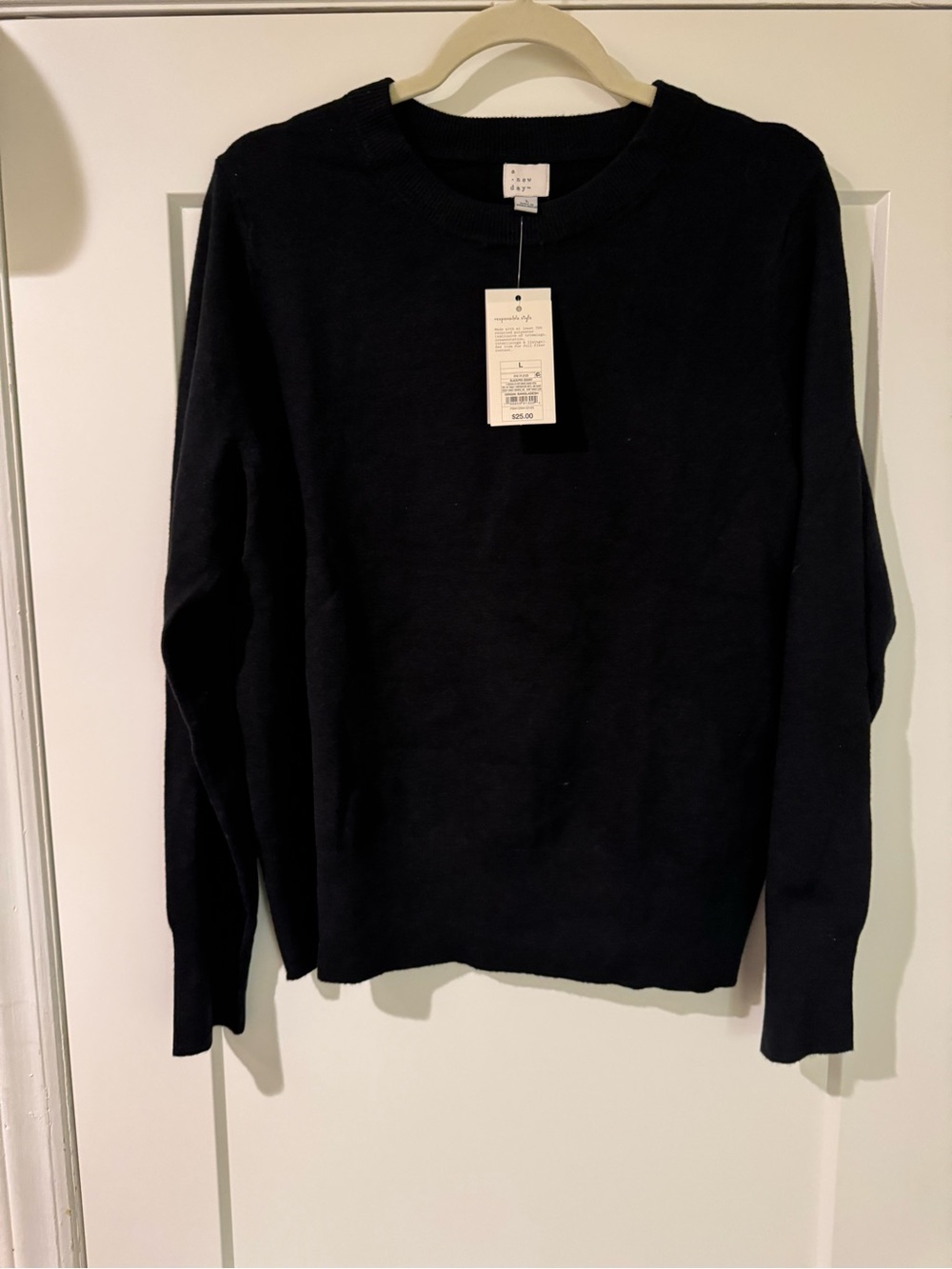 a new day Black Crew Neck Sweater